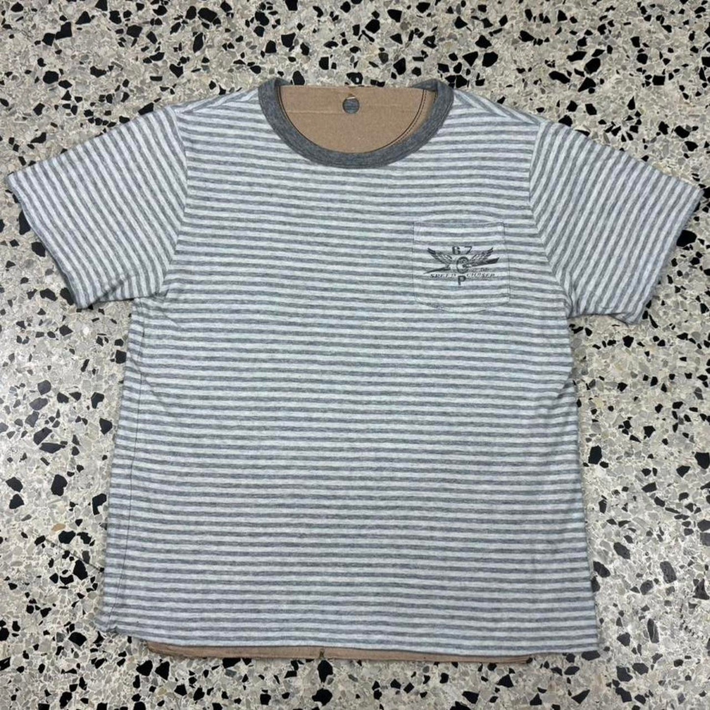 VINTAGE Y2K POLO RALPH LAUREN AND CO REVERSIBLE STRIPED POCKET TEE: