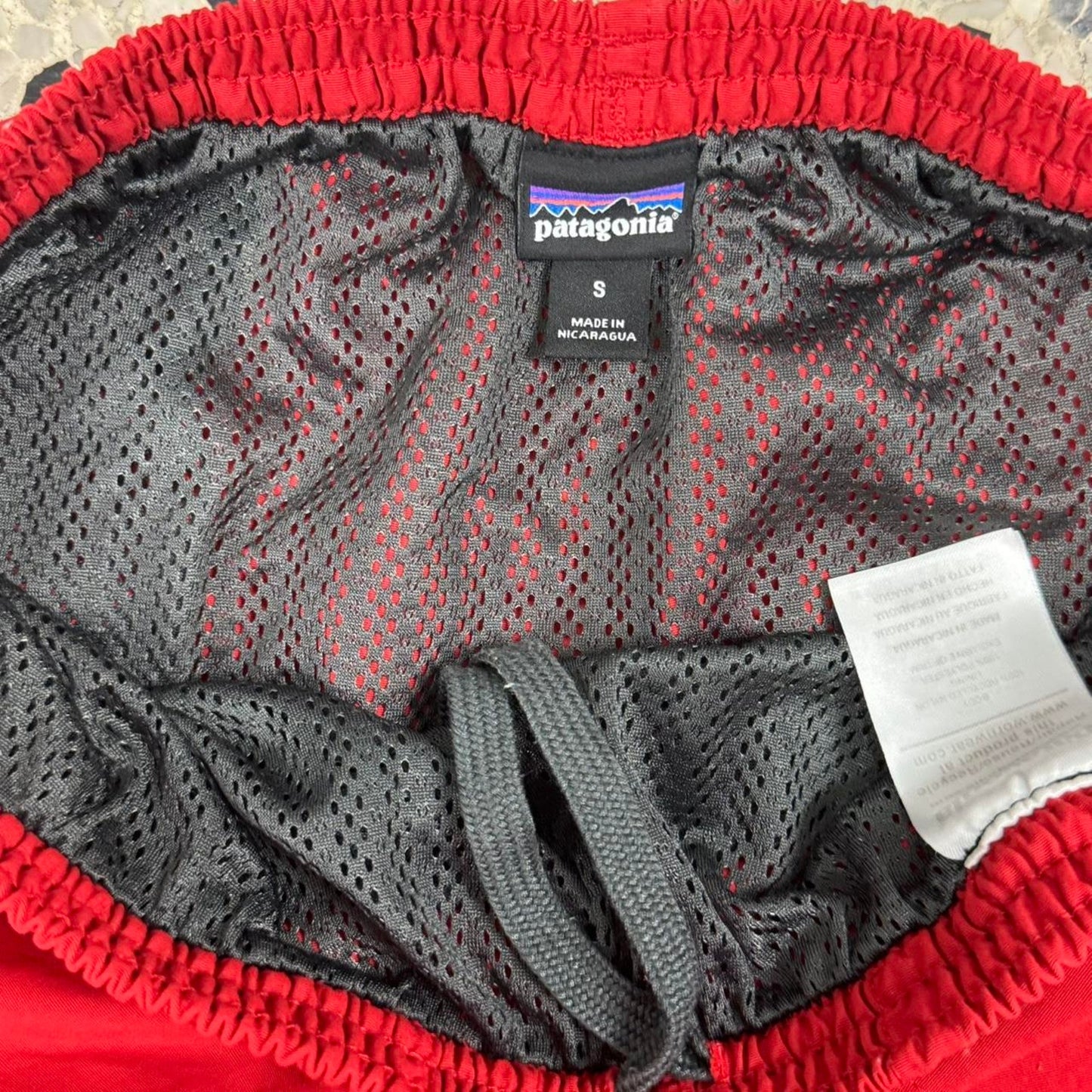 PATAGONIA 5” INSEAM RED BAGGIES SHORTS: