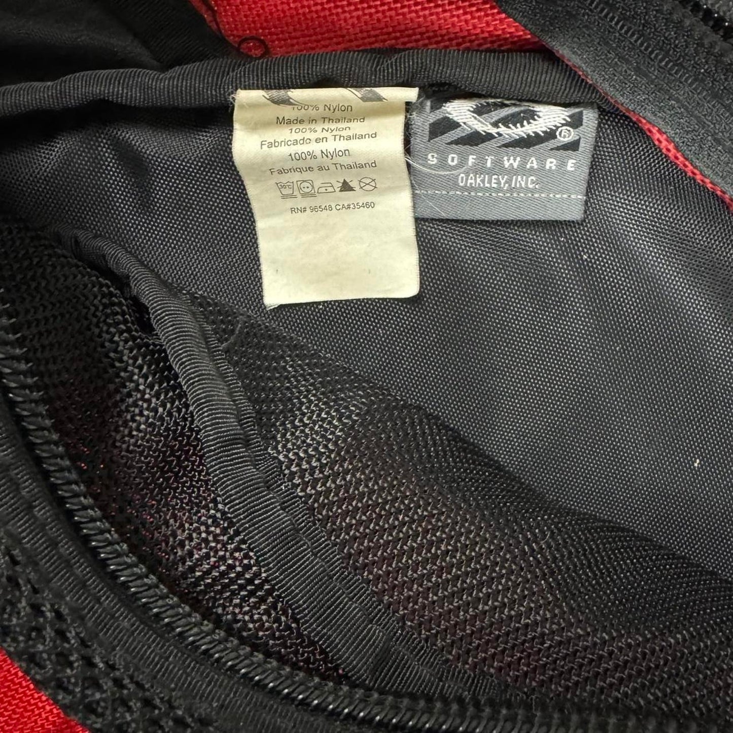 VINTAGE 90S OAKLEY SOFTWARE OAKLEY ICON BACKPACK RED BLACK TACTICAL BAG:
