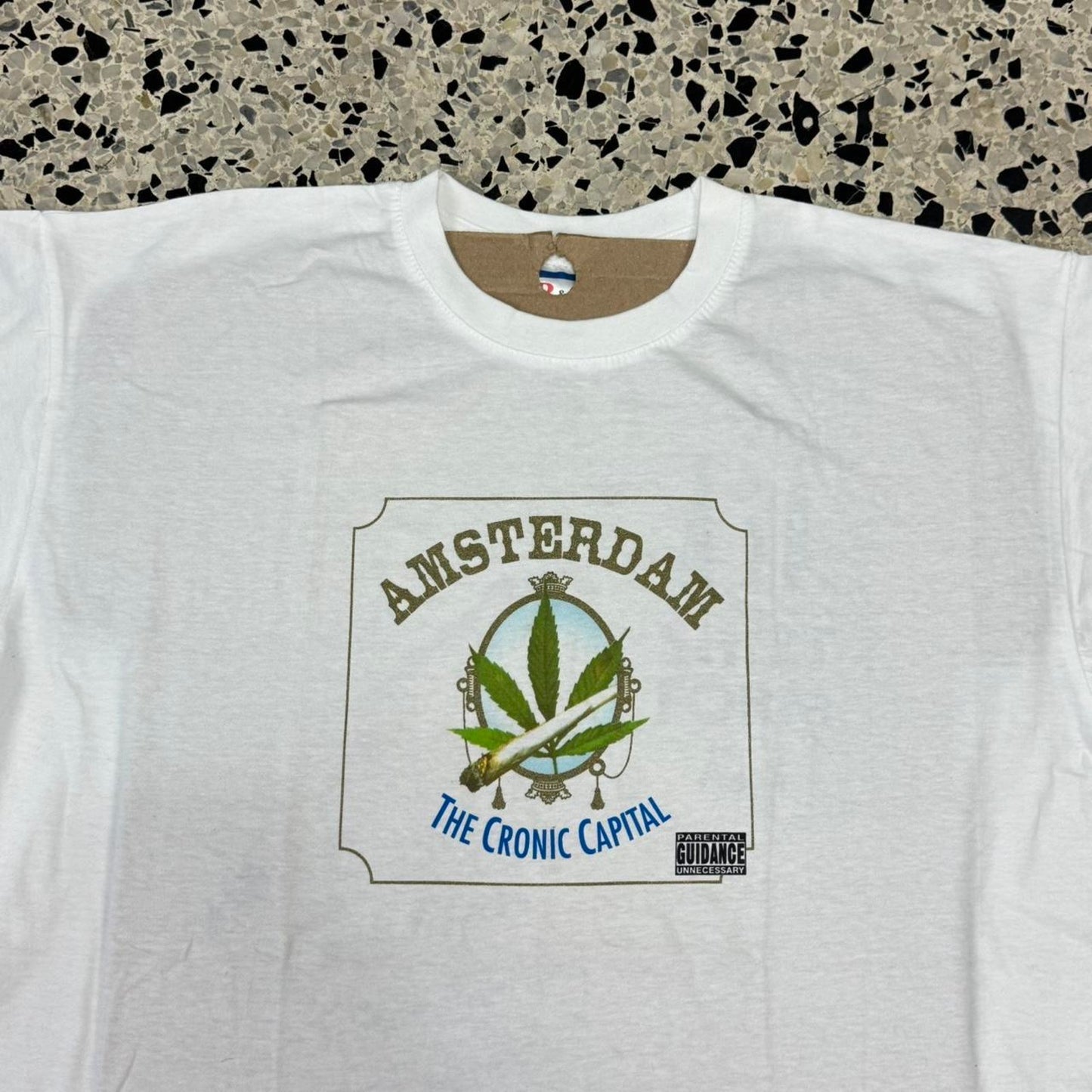 VINTAGE Y2K NOS BNWOT AMSTERDAM THE CHRONIC CAPITAL TOURIST TEE: