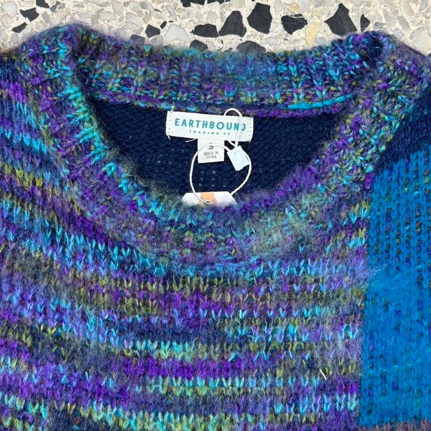 VINTAGE Y2K BNWT EARTHBOUND BRANDED MOHAIR SWEATER:
