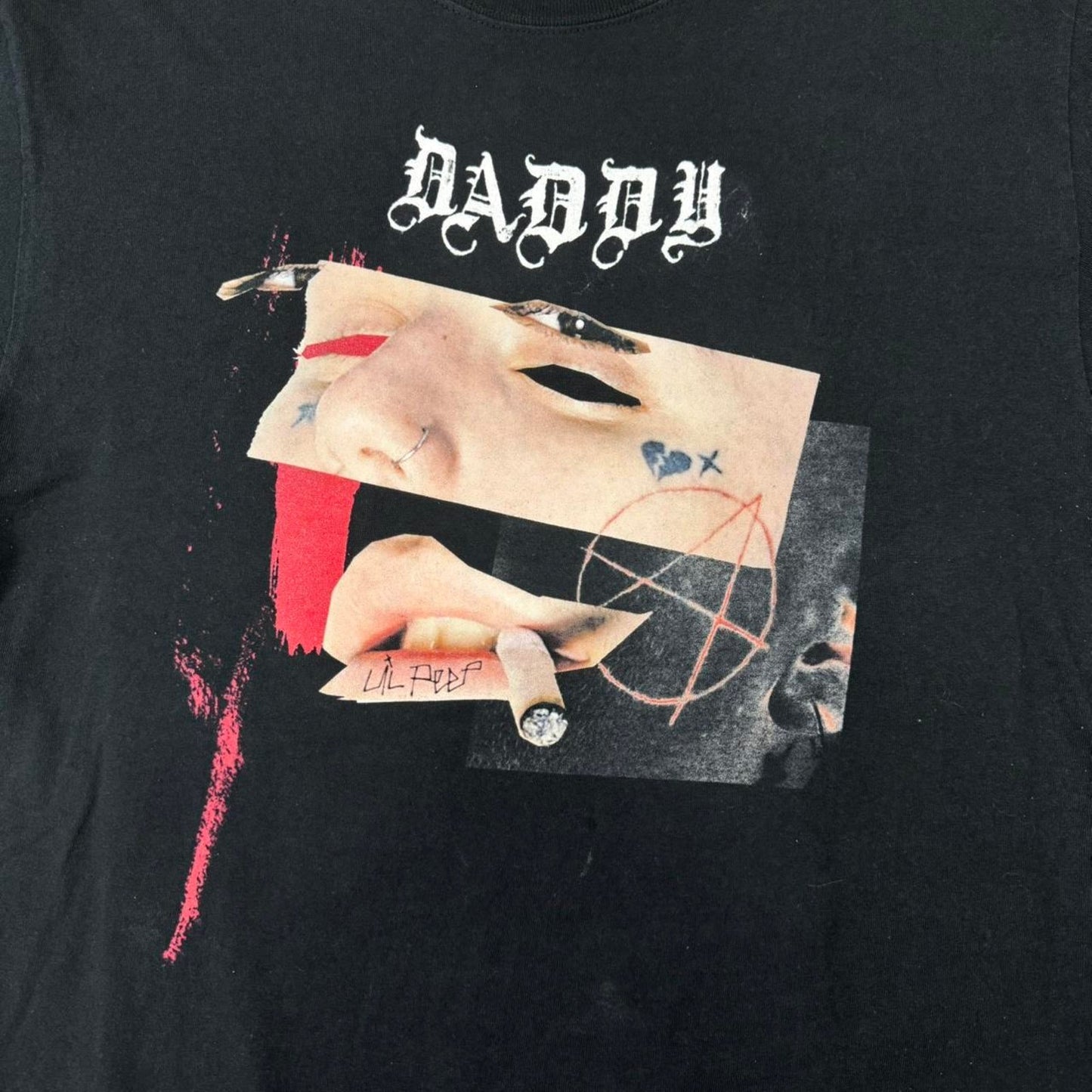 LIL PEEP X SUSBOY COLLAB MEMORIAL COLLAGE DADDY TATTOO TEE: