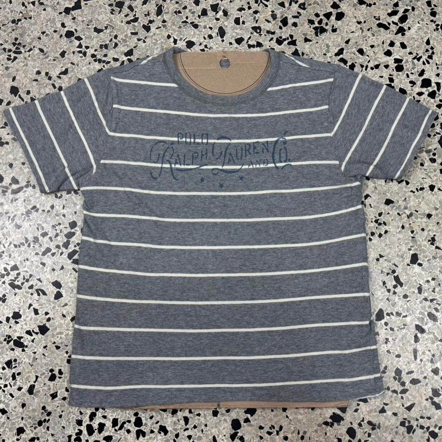 VINTAGE Y2K POLO RALPH LAUREN AND CO REVERSIBLE STRIPED POCKET TEE: