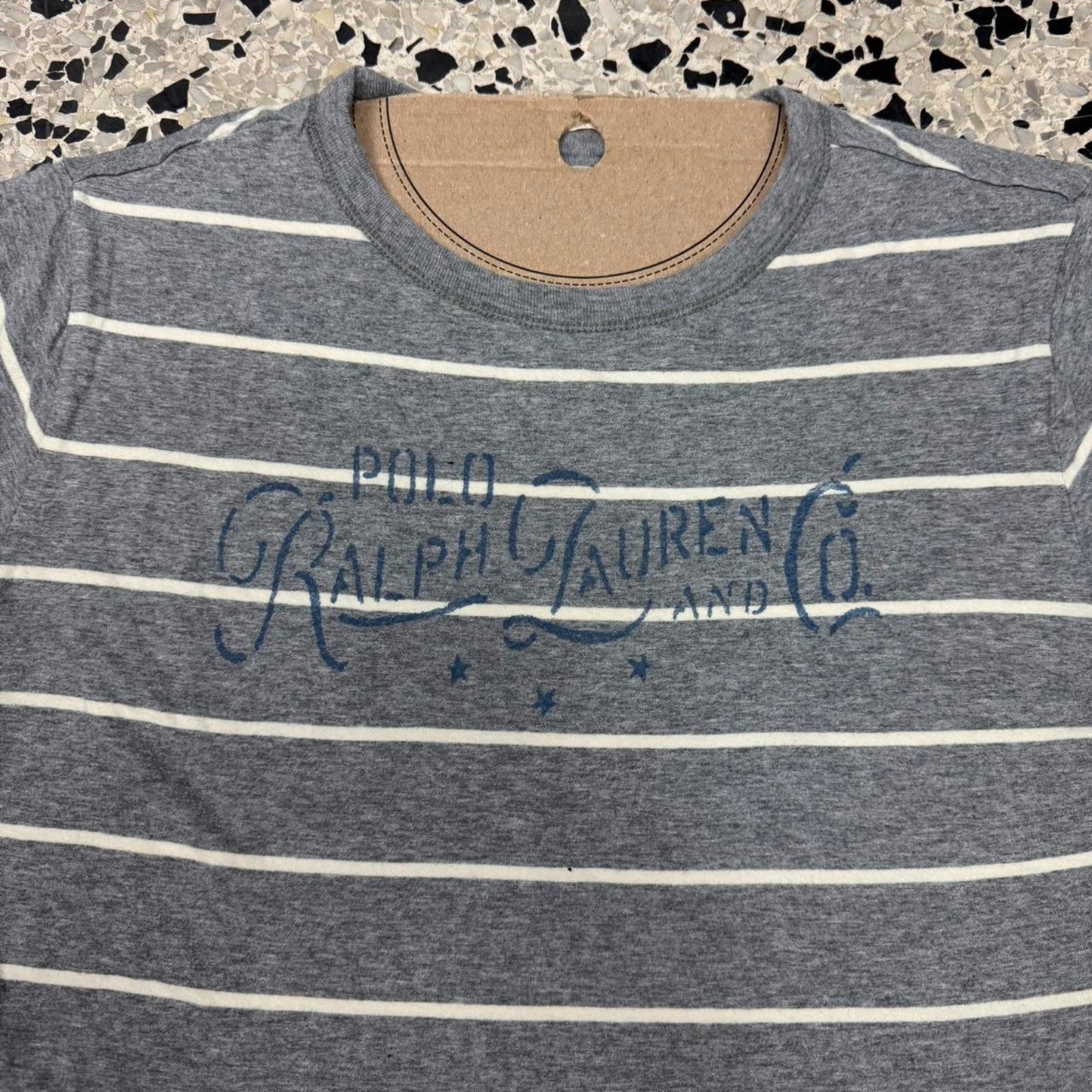 VINTAGE Y2K POLO RALPH LAUREN AND CO REVERSIBLE STRIPED POCKET TEE: