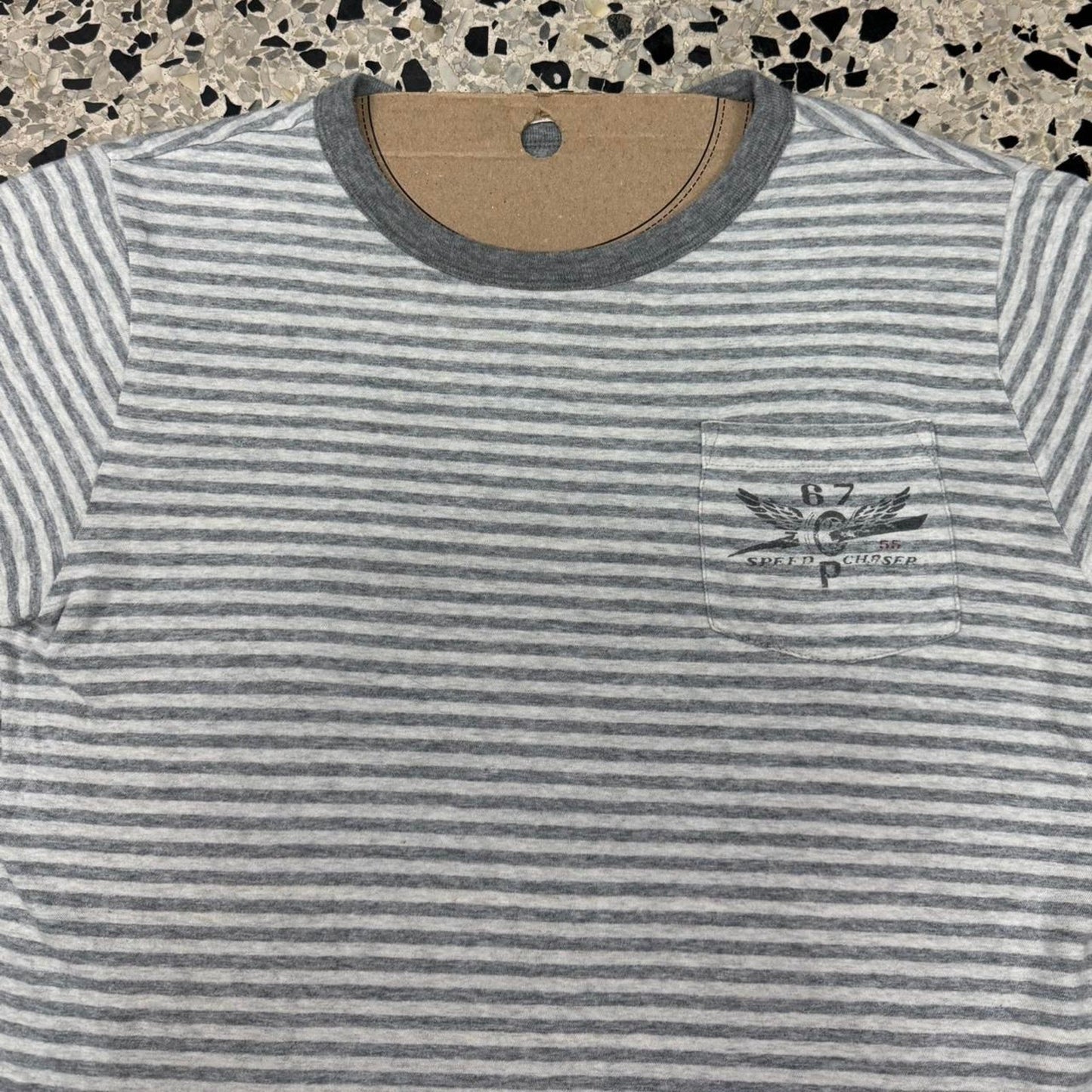 VINTAGE Y2K POLO RALPH LAUREN AND CO REVERSIBLE STRIPED POCKET TEE: