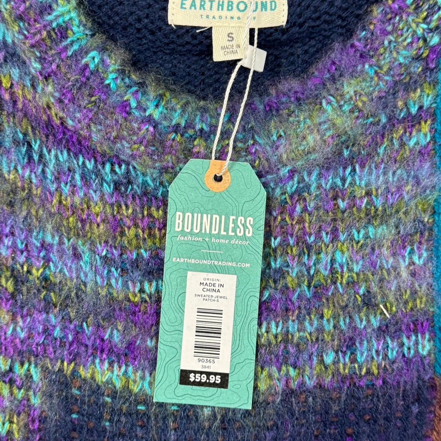 VINTAGE Y2K BNWT EARTHBOUND BRANDED MOHAIR SWEATER: