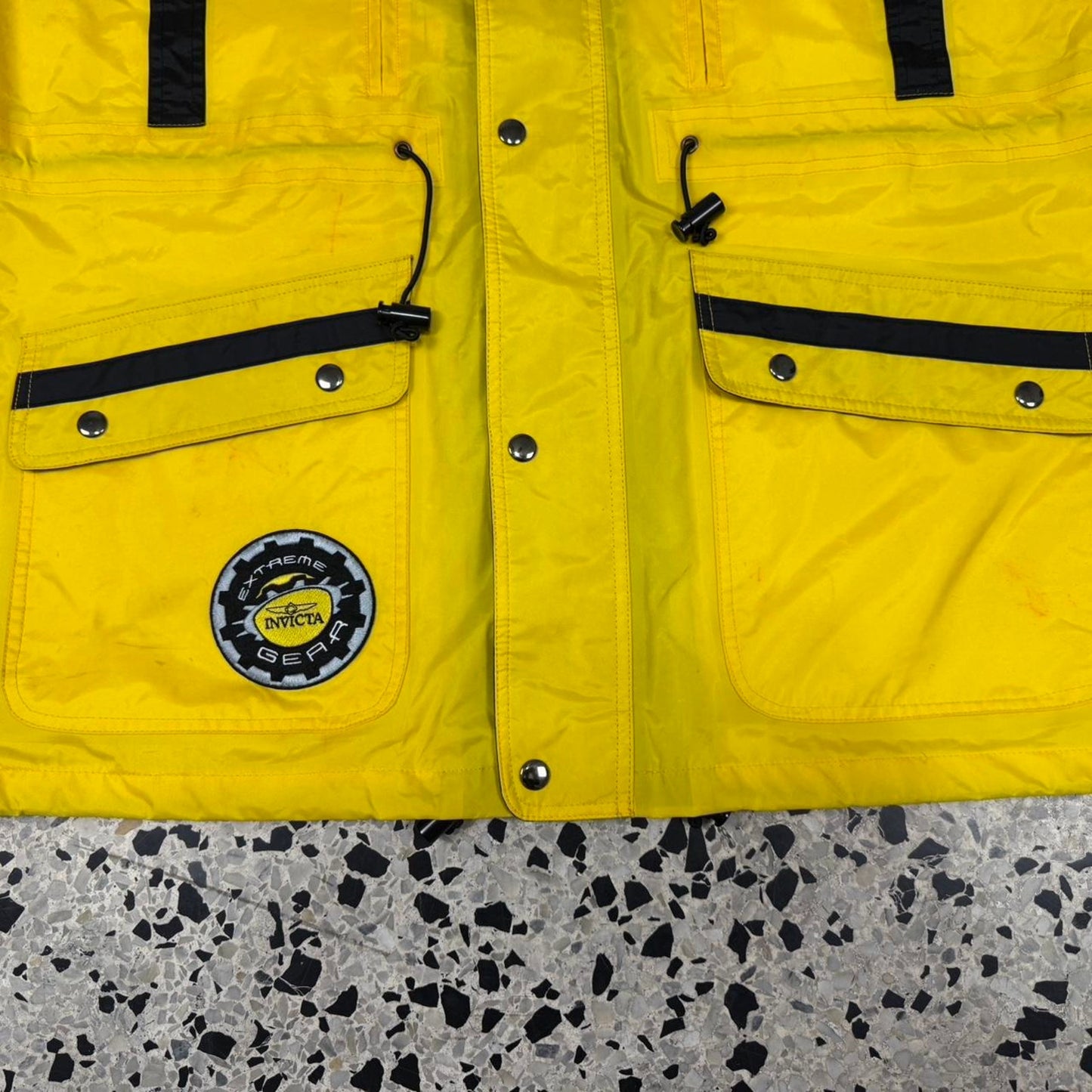 VINTAGE Y2K INVICTA EXTREME GEAR SAILING HEAVYWEIGHT WINDBREAKER RAIN JACKET:
