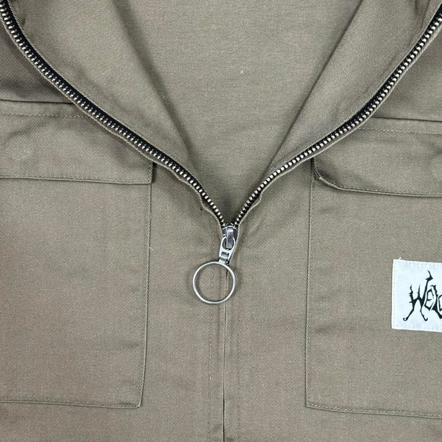 WELCOME SKATEBOARDS NEPHILIM ZIP UP TWILL WORK SHIRT: