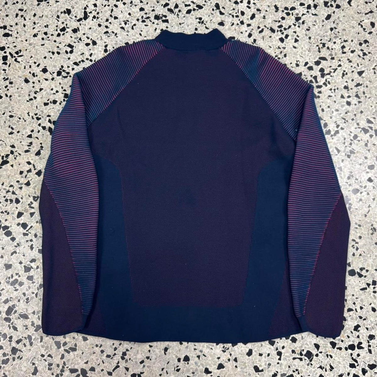 VINTAGE Y2K NIKE TECH KNIT DYNAMIC REVEAL VARSITY TRACK JACKET: