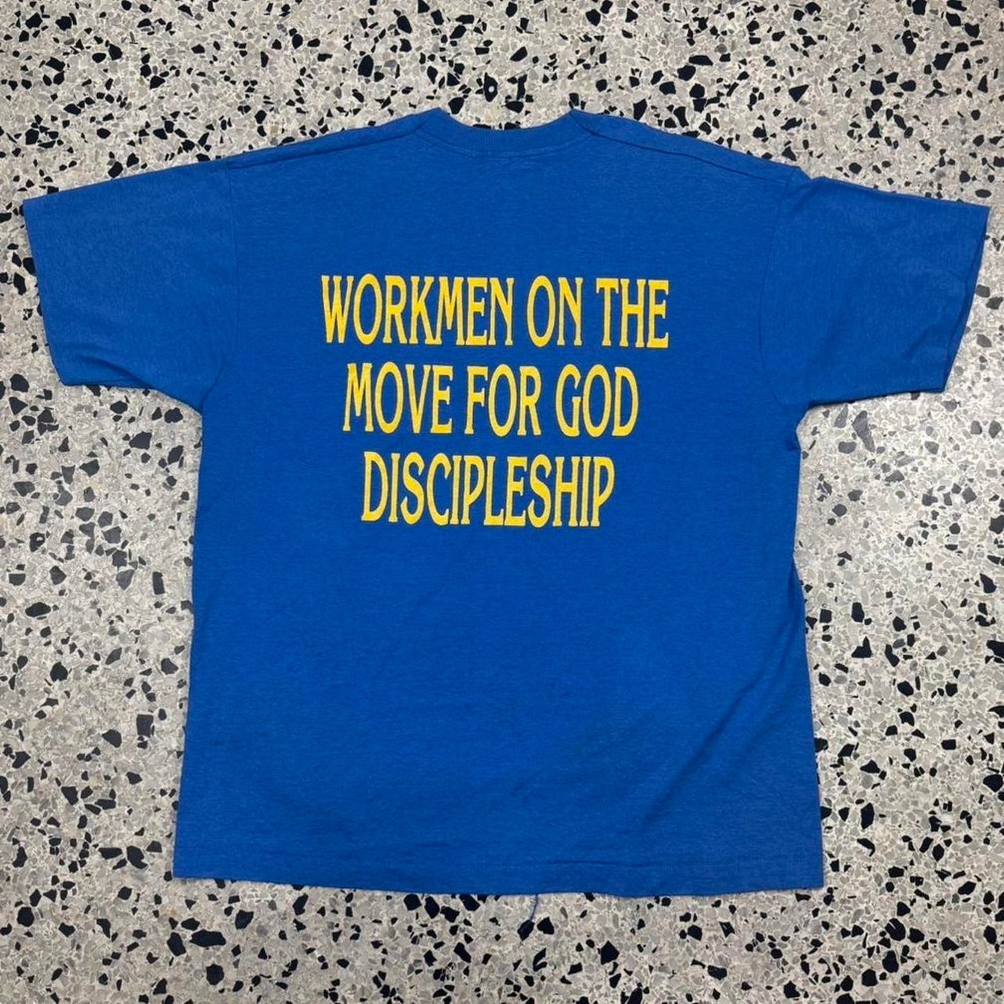 VINTAGE 90S SINGLE STITCH MT. CARMEL M.B.C. FELLOWSHIP RELIGIOUS TEE: