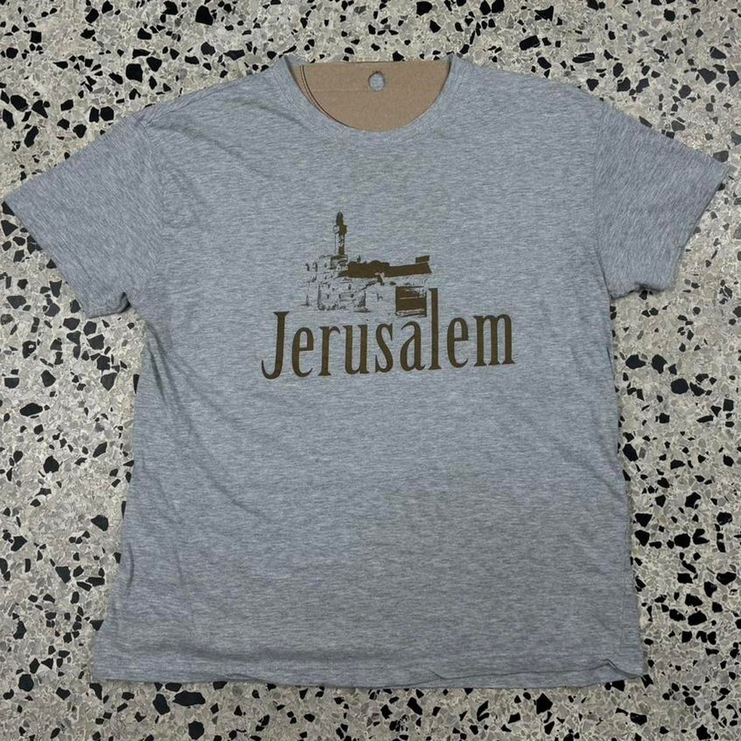 VINTAGE Y2K JERUSALEM CHURCH TEE: