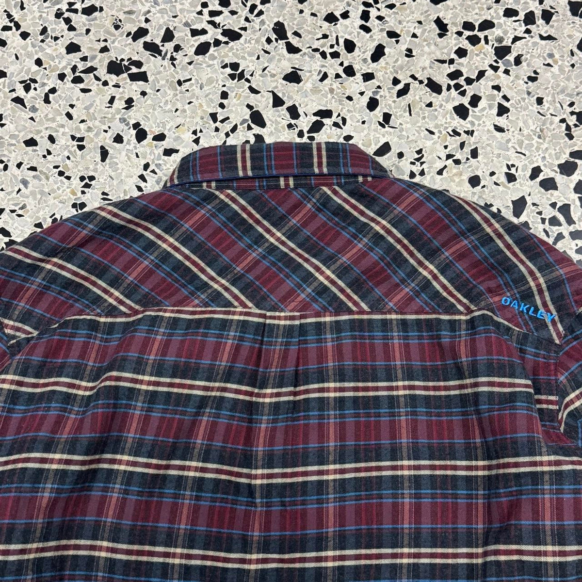 VINTAGE 90S Y2K OAKLEY REVERSIBLE FLANNEL OVERSHIRT JACKET: