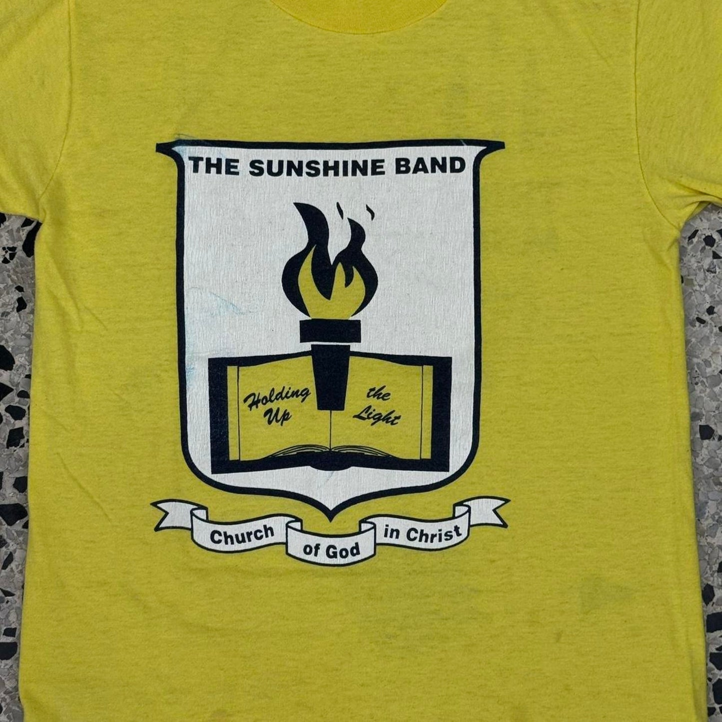 VINTAGE 90S SINGLE STITCH THE SUNSHINE BAND RELIGIOUS TEE: