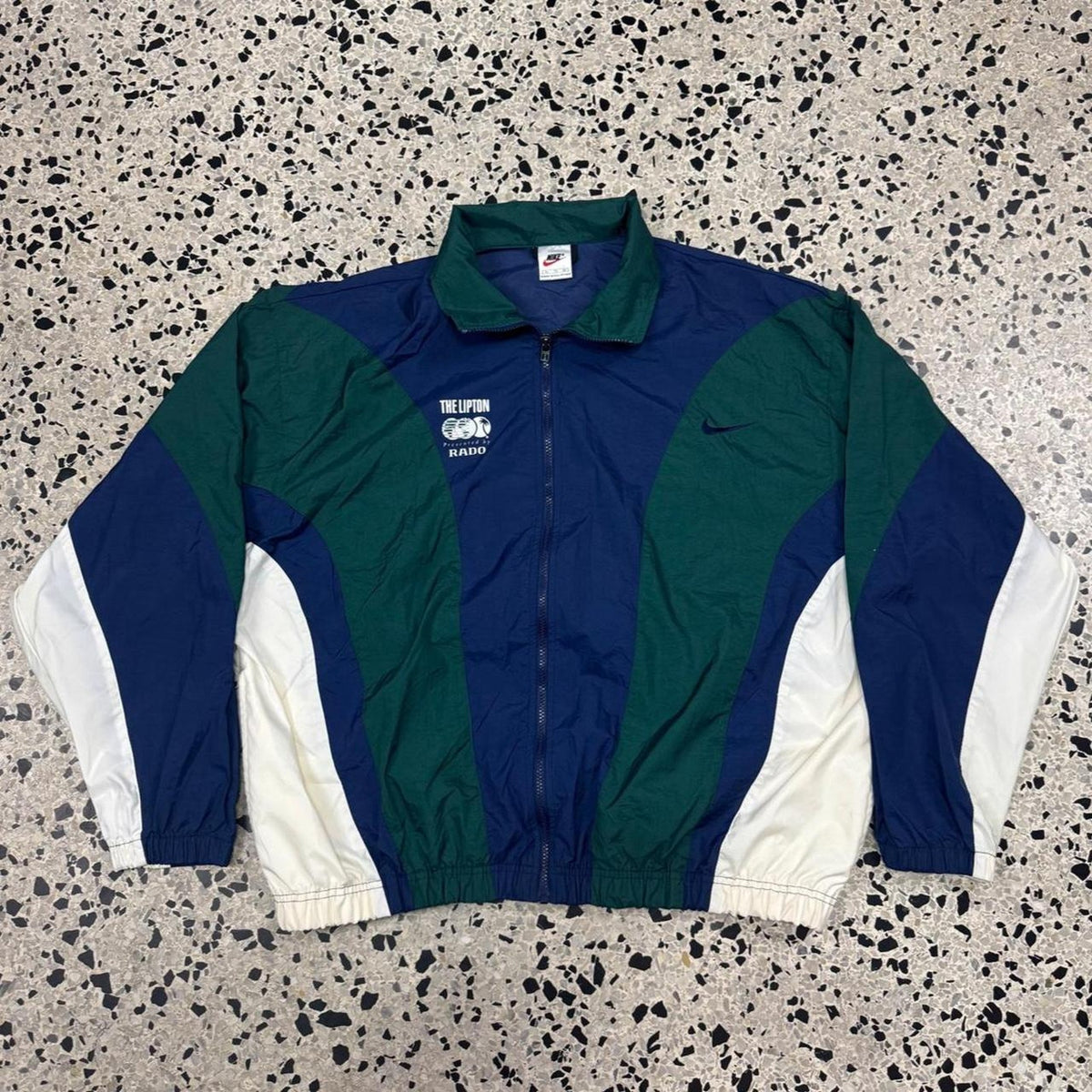 VINTAGE 90S Y2K NIKE BACK LOGO WINDBREAKER THE LIPTON JACKET: