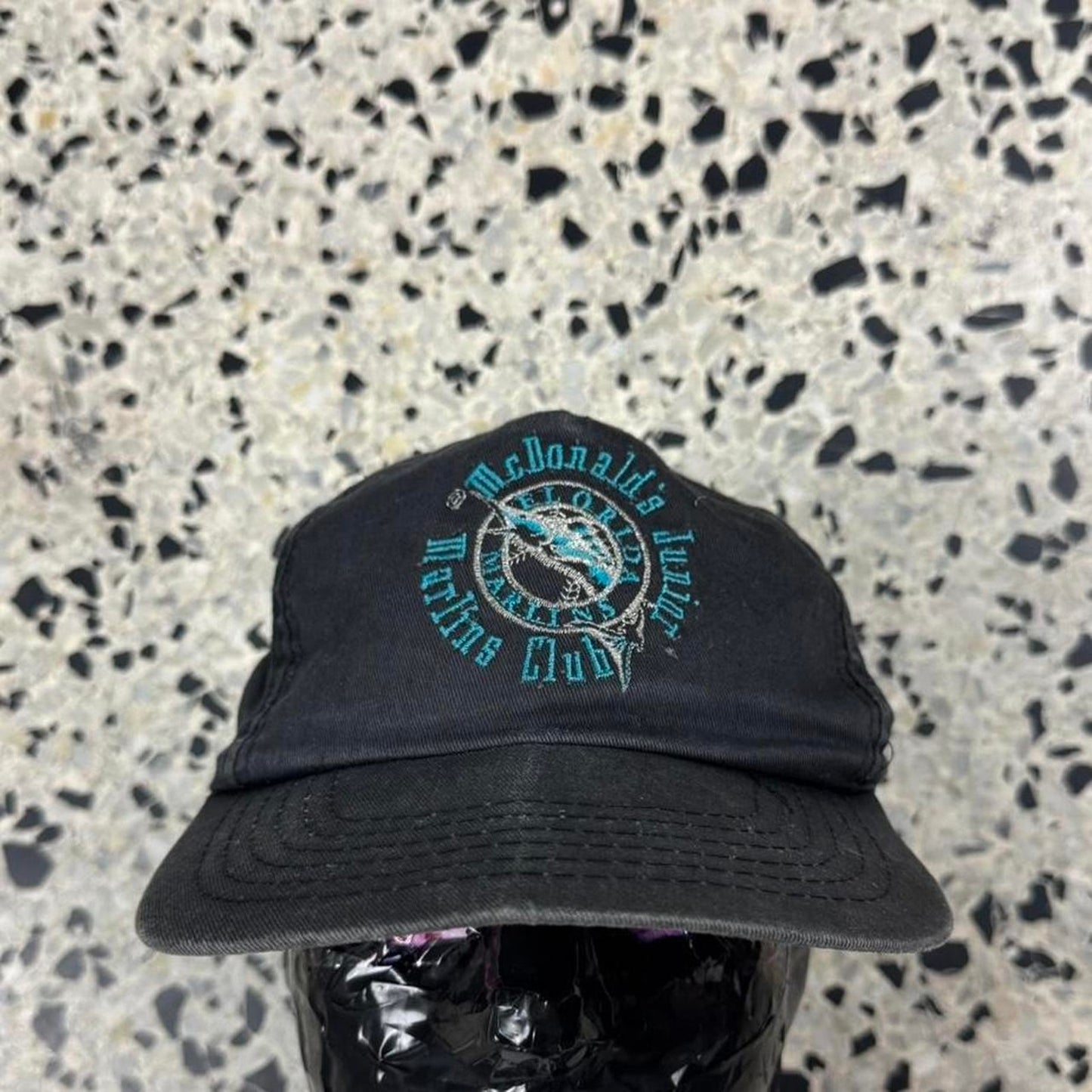 VINTAGE 90S FLORIDA MARLINS MCDONALD’S JUNIOR MARLINS CLUB SNAPBACK HAT: