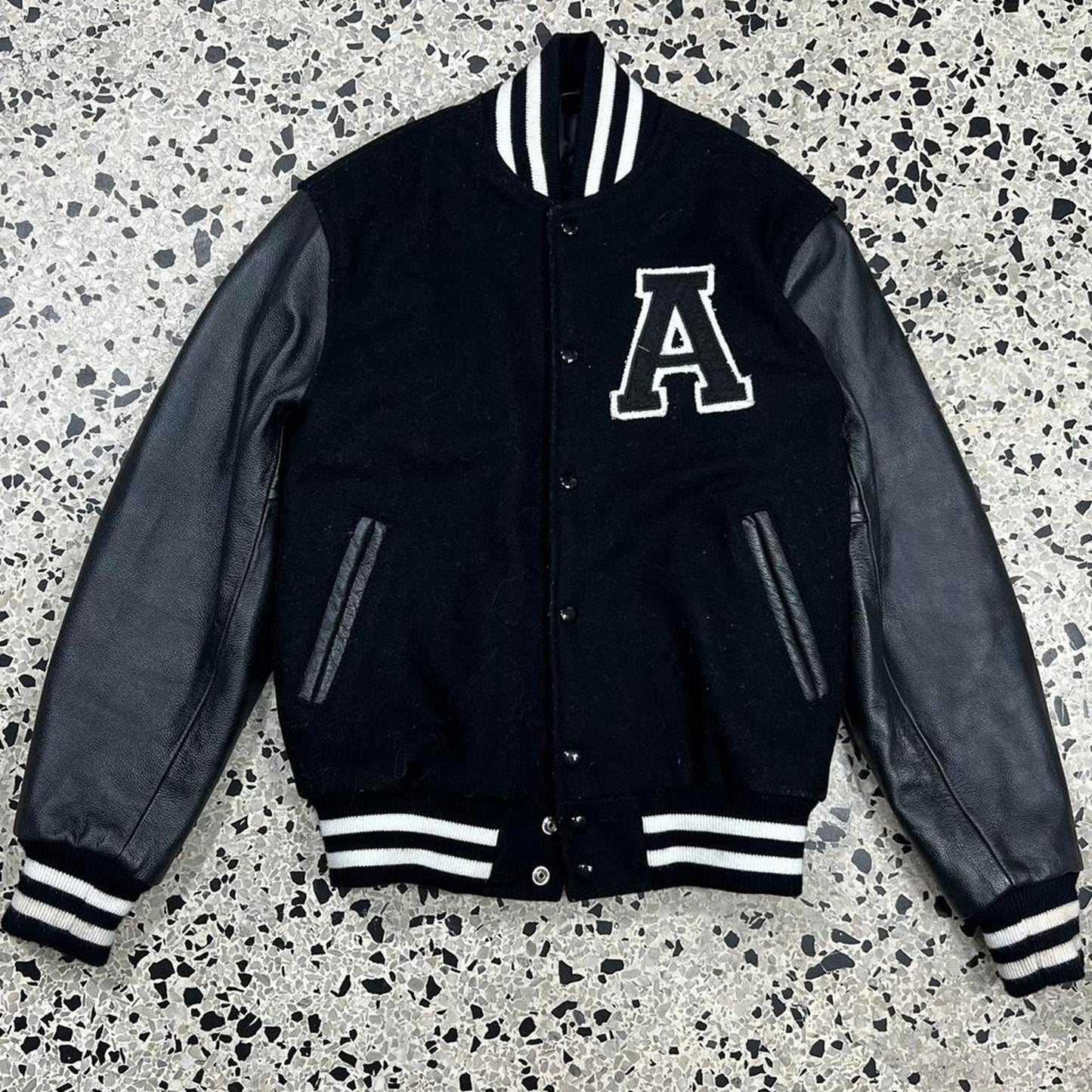 VINTAGE Y2K APHEX TWIN VARSITY LETTERMAN JACKET: