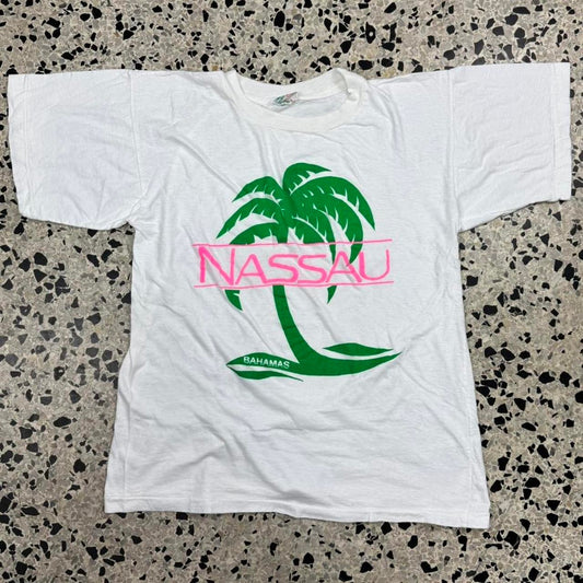 VINTAGE 80S 90S SINGLE STITCH NASSAU BAHAMAS TOURIST TEE: