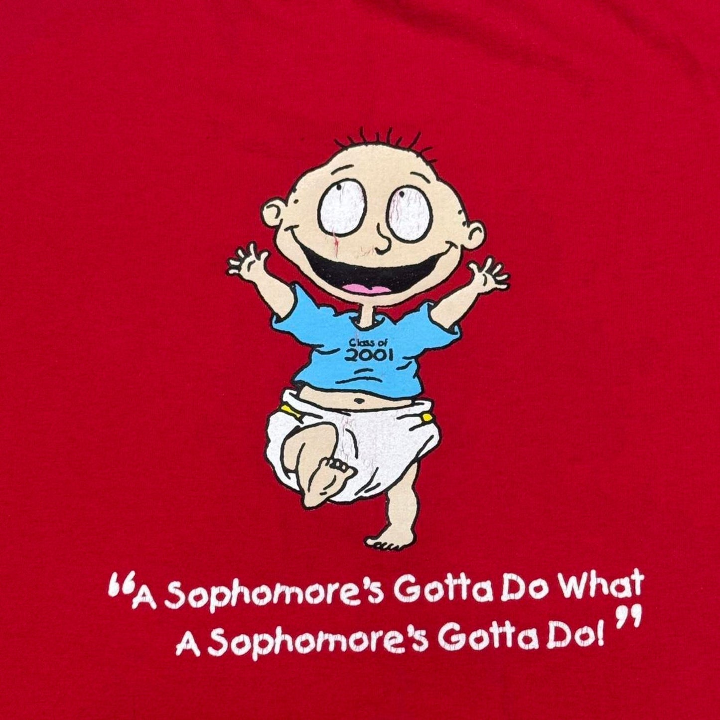 VINTAGE Y2K CLASS OF 2001 SOPHRATS RUGRATS PARODY TEE: