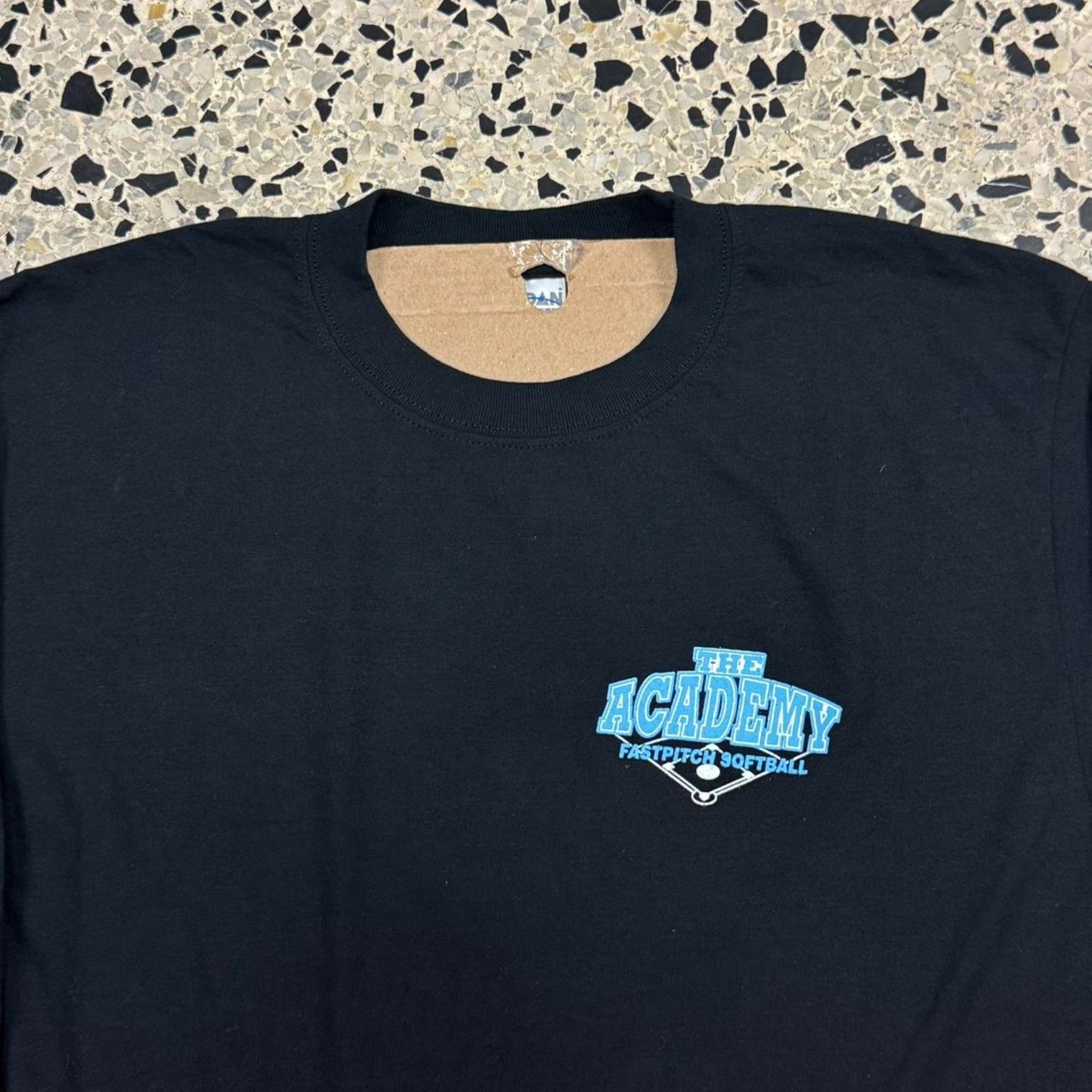 VINTAGE Y2K THE ACADEMY SOFTBALL NOTHING SOFT ABOUT THE WAY I PLAY L/S TEE: