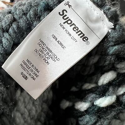 SUPREME SS 24 KNIT BLACK/WHITE BEANIE: