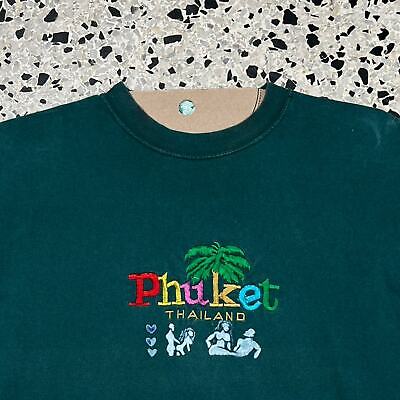 VINTAGE 90S SINGLE STITCH HAND PAINTED PHUKET THAILAND TEE: