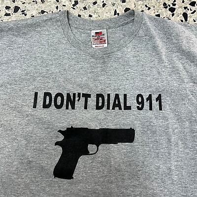 VINTAGE Y2K I DON’T DIAL 911 GUN TEE