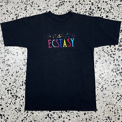 VINTAGE Y2K EMBROIDERED ECSTASY TEE