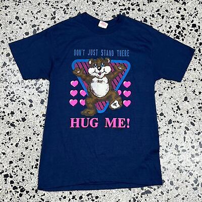 VINTAGE 70S 80S SINGLE STITCH HUG ME LOVEY TEDDY BEAR TEE