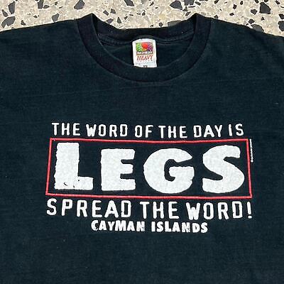 VINTAGE Y2K THE WORD OF THE DAY IS LEGS, SPREAD THE WORD TEE