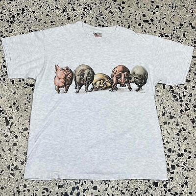 VINTAGE 90S SINGLE STITCH SILLY LITTLE PIGS TEE