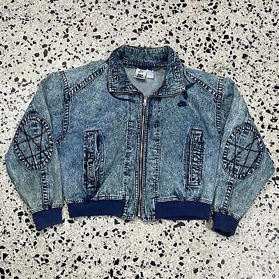 VINTAGE Y2K NIKE JAPAN ACID WASHED CROPPED DENIM JACKET: