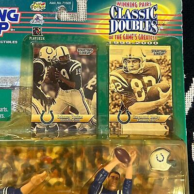 VINTAGE 1999 JOHNNY UNITAS & RAYMOND BERRY STARTING LINEUP COLLECTIBLE FIGURE