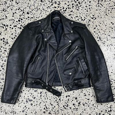 VINTAGE 90S PUNK MOTORCYCLE LEATHER RIDER JACKET