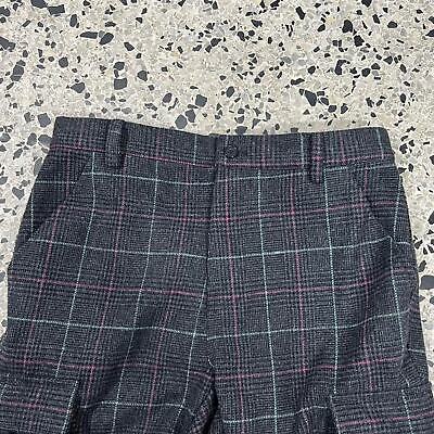 BNWT GUESS ORIGINALS WOOL PLAID CARGO PANTS