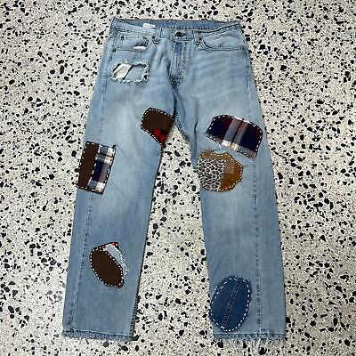 VINTAGE Y2K KAPITAL STYLE PATCHWORK LEVIS 505 DENIM JEANS