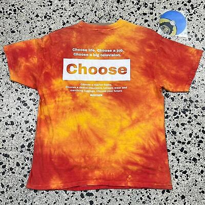 VINTAGE 90S TRAINSPOTTING TIE DYE PROMO SINGLE STITCH TEE: