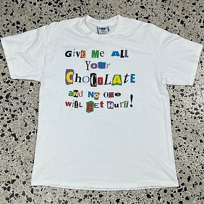 VINTAGE Y2K GIVE ME ALL YOUR CHOCOLATE RANSOM NOTE TEE