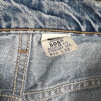 VINTAGE Y2K LEVIS 505 DIABLA HAND DRAWN MODERN PUNK JEANS: