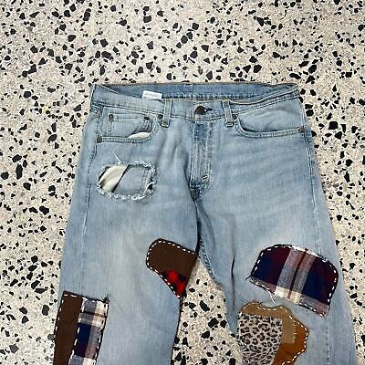 VINTAGE Y2K KAPITAL STYLE PATCHWORK LEVIS 505 DENIM JEANS