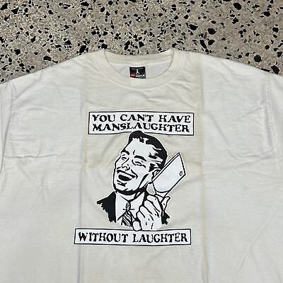 VINTAGE Y2K CAN’T SPELL MANSLAUGHTER WITHOUT LAUGHTER TEE