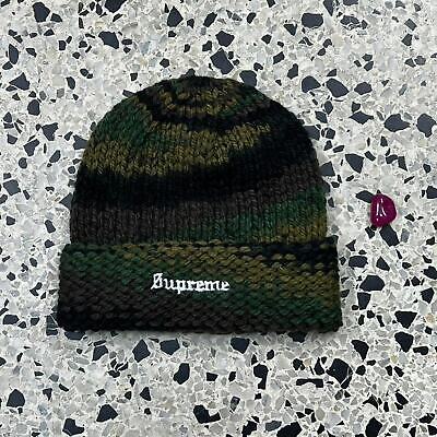 SUPREME SS 24 KNIT CAMO BEANIE: