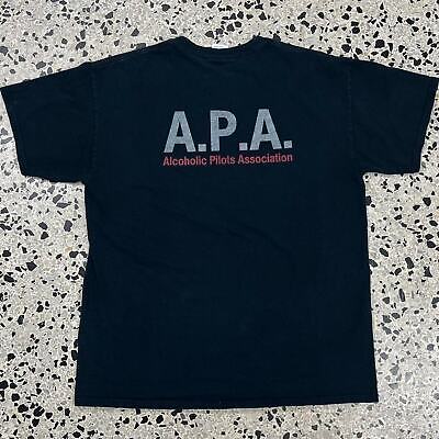 VINTAGE Y2K ALCOHOLIC PILOTS ASSOCIATION APA TEE