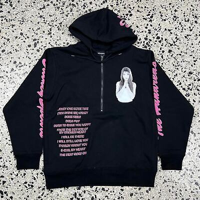 BRITNEY SPEARS X THE HUNDREDS EMBROIDERED HALF ZIP HOODIE: