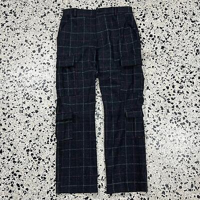 BNWT GUESS ORIGINALS WOOL PLAID CARGO PANTS