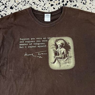 VINTAGE Y2K MARK TWAIN CONGRESS JOKE TEE