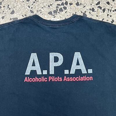 VINTAGE Y2K ALCOHOLIC PILOTS ASSOCIATION APA TEE