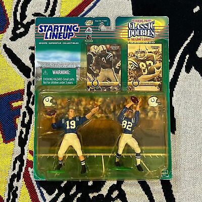 VINTAGE 1999 JOHNNY UNITAS & RAYMOND BERRY STARTING LINEUP COLLECTIBLE FIGURE