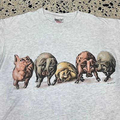 VINTAGE 90S SINGLE STITCH SILLY LITTLE PIGS TEE