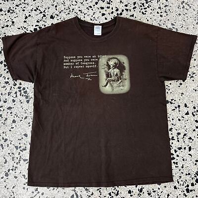 VINTAGE Y2K MARK TWAIN CONGRESS JOKE TEE