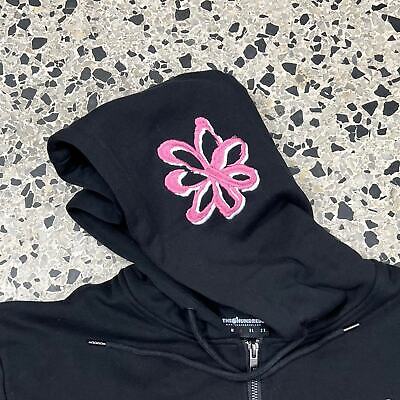 BRITNEY SPEARS X THE HUNDREDS EMBROIDERED HALF ZIP HOODIE: